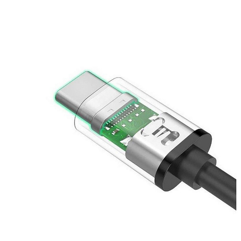 Кабель USB 2.0 Type-C M-M, 2 м, (18W) Чорний, Cable Nickel Plating US286 UGREEN