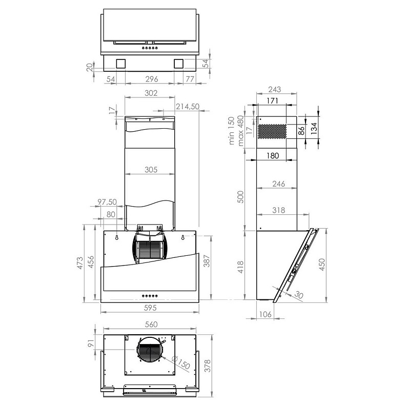 Вытяжка пристенная GORENJE WHI 6 SYB