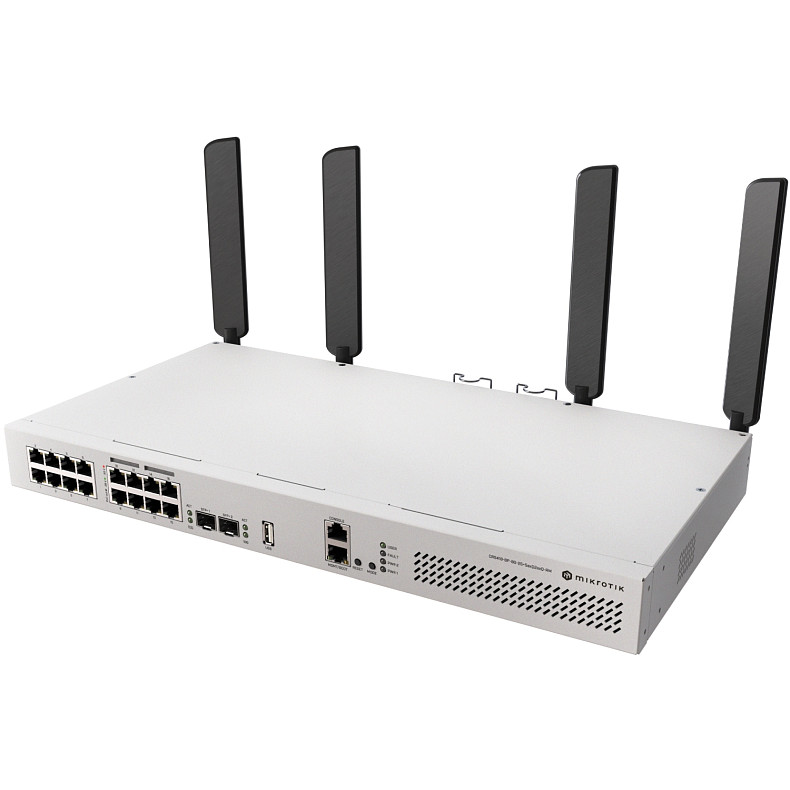 Коммутатор Mikrotik CRS418-8P-8G-2S+5axQ2axQ-RM, 17xGig Eth ports (8 with 802.3af/at PoE-out support)