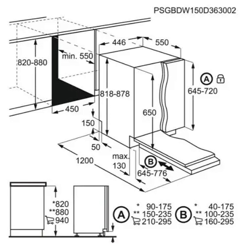 Посудомийна машина вбудована ELECTROLUX ETM43211L