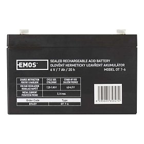 Акумуляторна батарея Emos B9659 (6V 7AH FAST.4.7 MM)