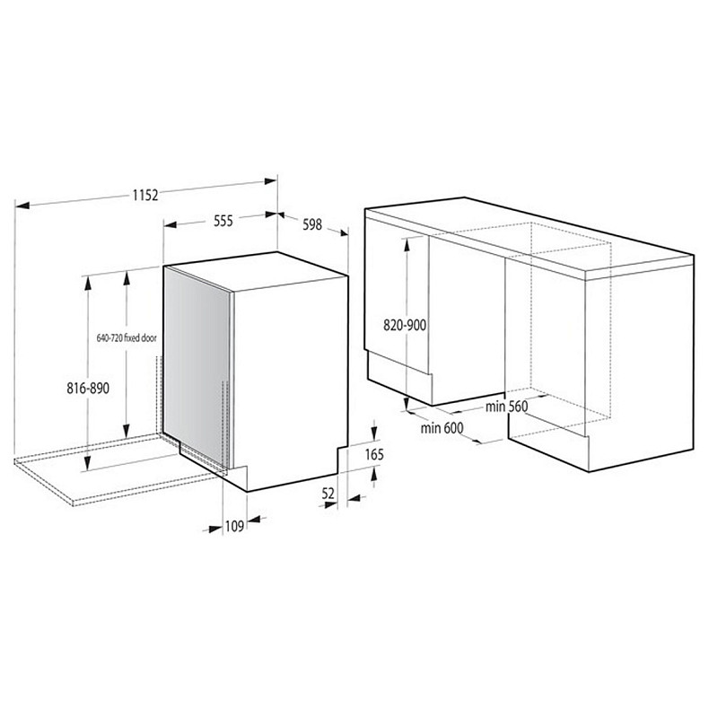 Посудомийна машина вбудована Gorenje GV 673 D63