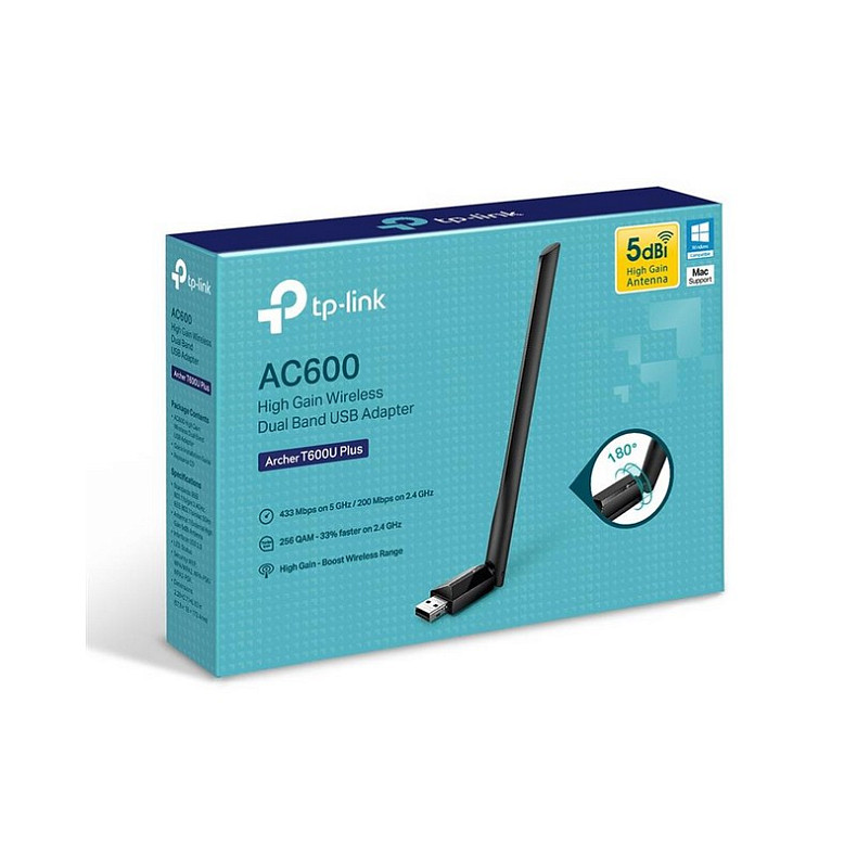 Бездротовий адаптер TP-Link Archer T600U Plus