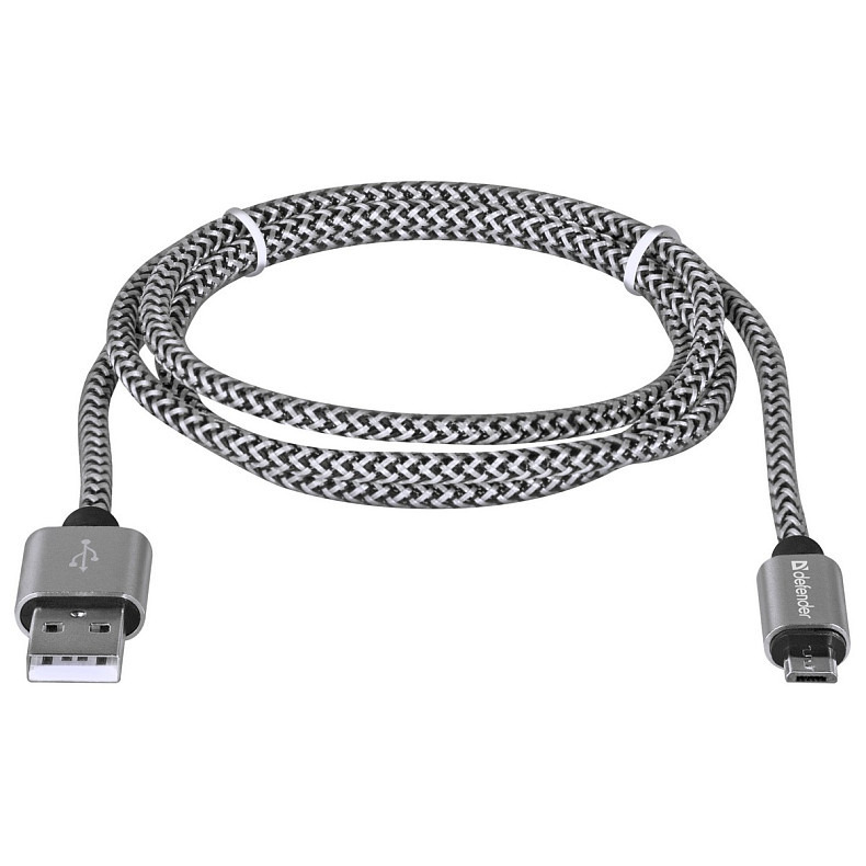 Кабель USB AM-micro BM, 1.0 м, білий, 08-03T PRO Defender