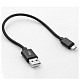 Кабель Dengos USB-microUSB 0.25м Black (NTK-M-SHRT-BLACK)