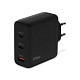Мережевий зарядний пристрій Ttec SmartCharger Trio GAN 2хUSB-C/USB-A /120Вт Black (2SCG04S)
