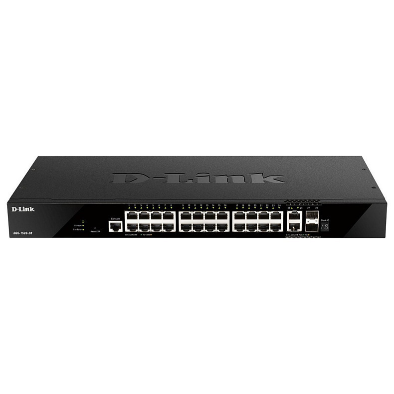 Коммутатор D-Link DGS-1520-28 24xGE 2xSFP, 2xSFP+ управляемый. L3
