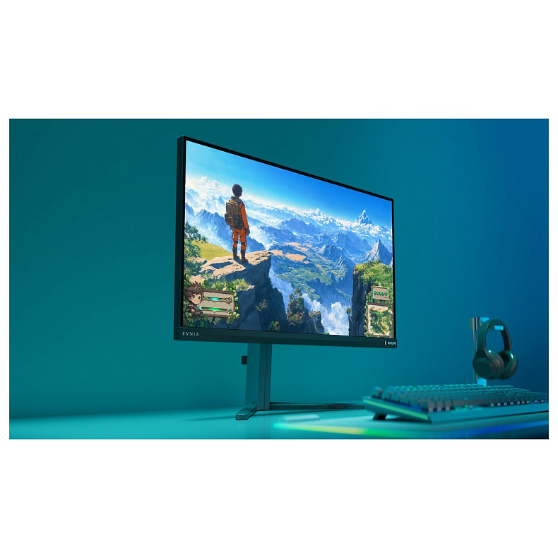 Монітор Philips 27" 27M2N3800A, Fast IPS, 4K UHD, 160Гц, 2xHDMI, DP, HAS, Pivot, кол.,чорно-срібл