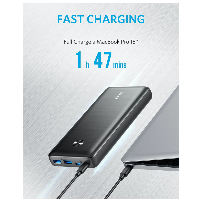 Внешний аккумулятор ANKER PowerCore III Elite 25600 mAh 87W (Черный)