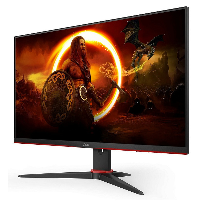 Монiтор AOC 23.8" 24G2SAE/BK VA 165Hz 1ms HDMI DP MM червоний / чорний