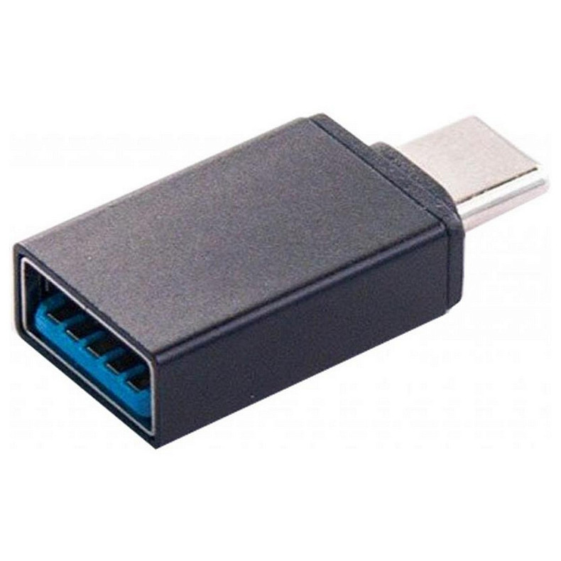 Адаптер Dengos OTG USB-USB Type-C Black (ADP-009)