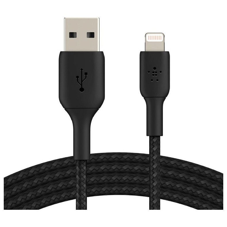 Кабель Belkin USB-A - Lightning, BRAIDED, 2m, black