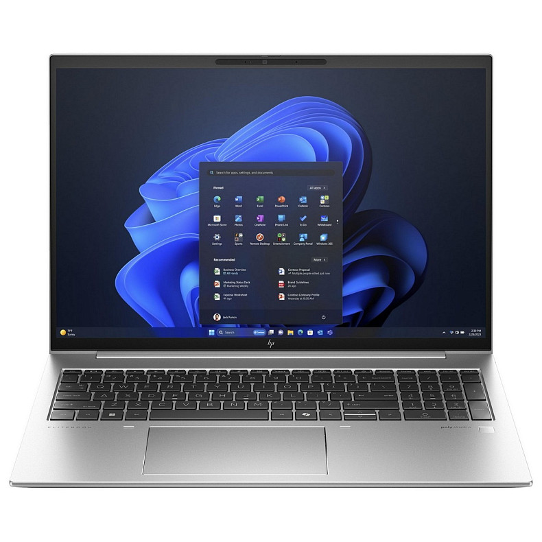 Ноутбук HP EliteBook 860-G11 16" WUXGA IPS AG, Intel U7-165U, 32GB, F1024GB, UMA, LTE, DOS, серебристый