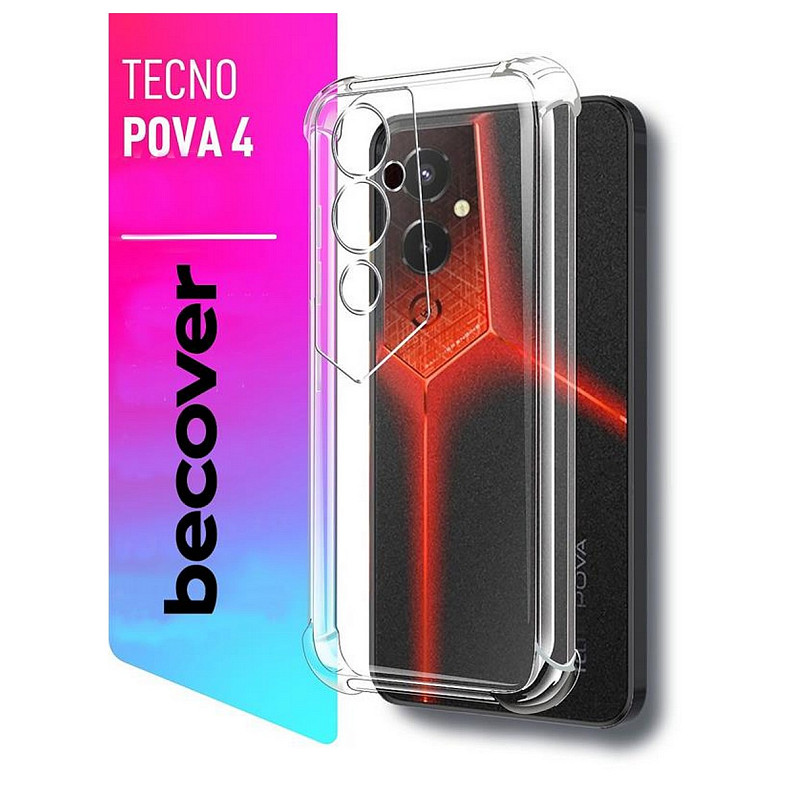 Чехол-накладка BeCover Anti-Shock для Tecno Pova 4 (LG7n) Clear (708903)