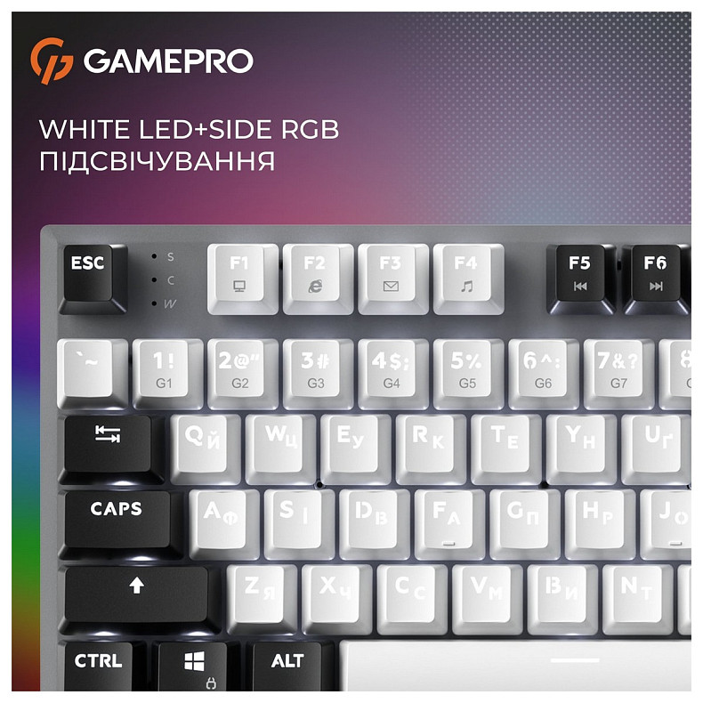 Клавиатура GamePro Genesis Joker MK124G Outemu Red Swithes USB Gray