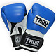 Перчатки боксерские THOR PRO KING 14oz /Кожа /сине-бело-черные