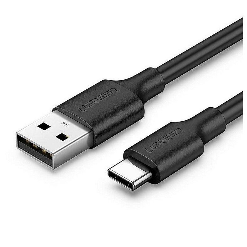 Кабель USB 2.0 AM-Type-C M, 1.5 м, 3.0A, (18W) Nickel Plating Чорний, US287 UGREEN