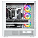 Корпус Modecom VOLCANO AQ500 ARGB MIDI FRONT LCD 6,2”, 4x120mm fans WHITE без БЖ ATX
