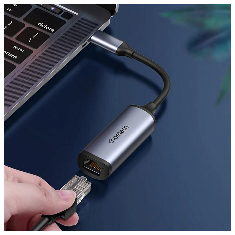 Сетевой адаптер Choetech HUB-R02 USB-C to RJ45 2.5Gbps