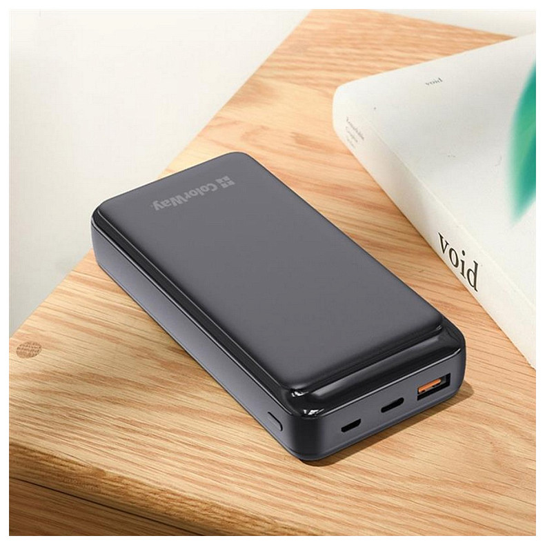 Универсальная мобильная батарея ColorWay Slim 20000mAh Black (CW-PB200LPG3BK-PD)