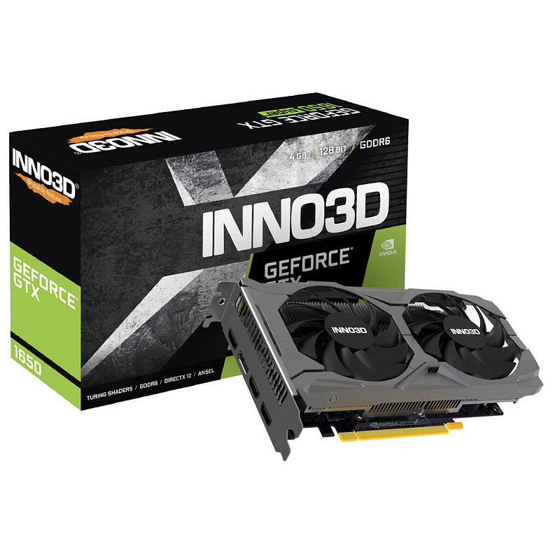 Видеокарта INNO3D GeForce GTX 1650 4GB GDDR6 Twin X2 OC