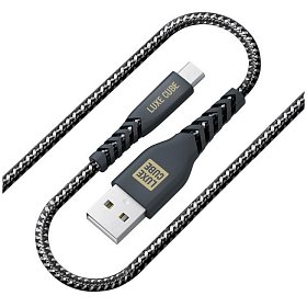 Кабель Luxe Cube Kevlar USB-microUSB, 1.2м, черный (8886668686242)