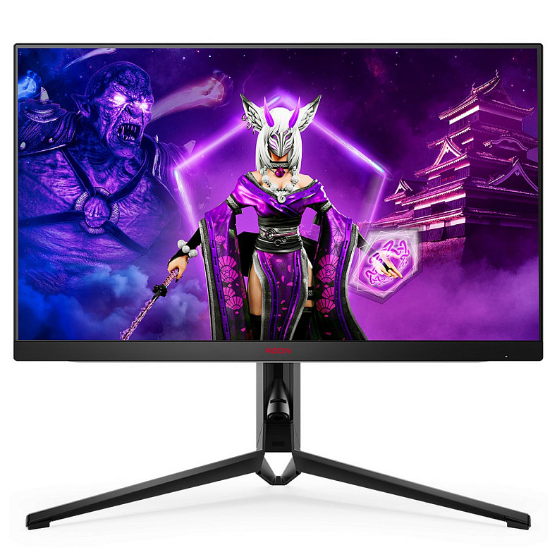 TFT 27" AOC AGON AG274QZM, QHD, IPS, 240Гц, 1мс, 2х HDMI, USB-C, DP, USB-hub, HAS, Pivot, колонки