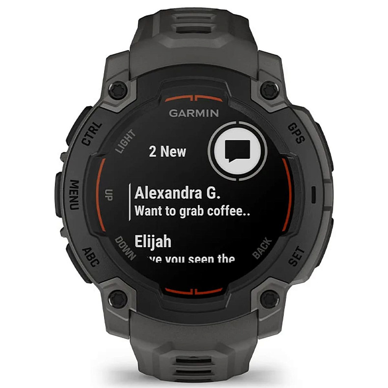 Спортивные часы GARMIN Instinct E 45mm Black with Charcoal Silicone