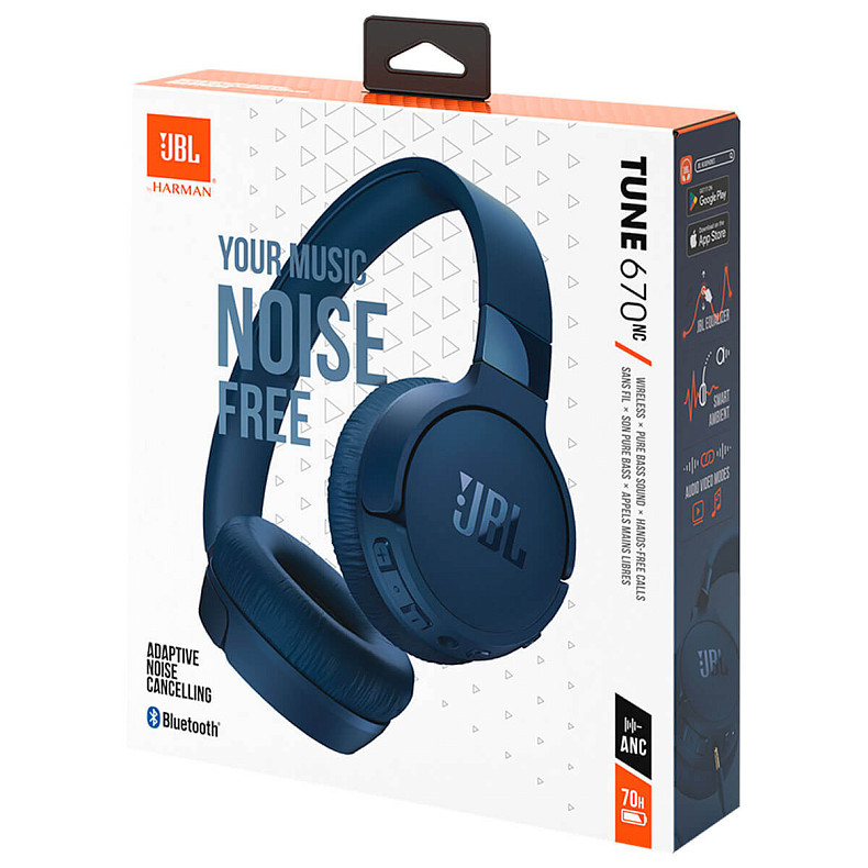 Наушники JBL TUNE 670 NC Blue (JBLT670NCBLU)