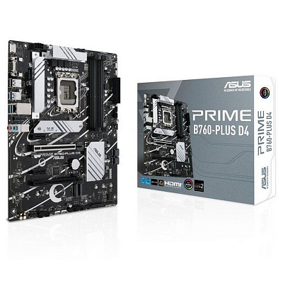 Материнская плата ASUS PRIME B760-PLUS D4 s1700 B760 4xDDR4 M.2 HDMI D-Sub DP ATX