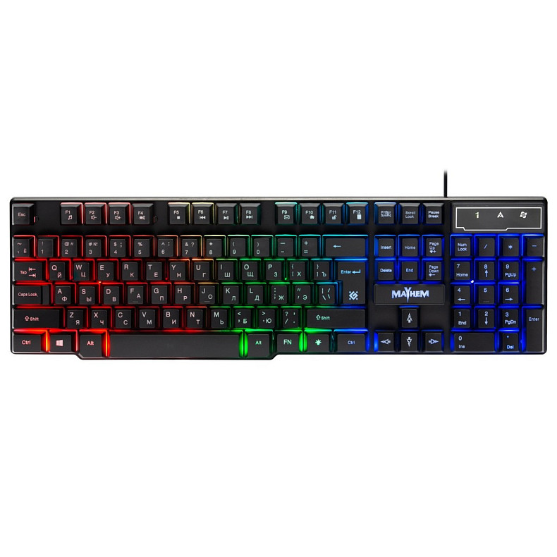 Клавіатура ігрова Defender Mayhem GK-360DL UA RGB,19 Anti-Ghost