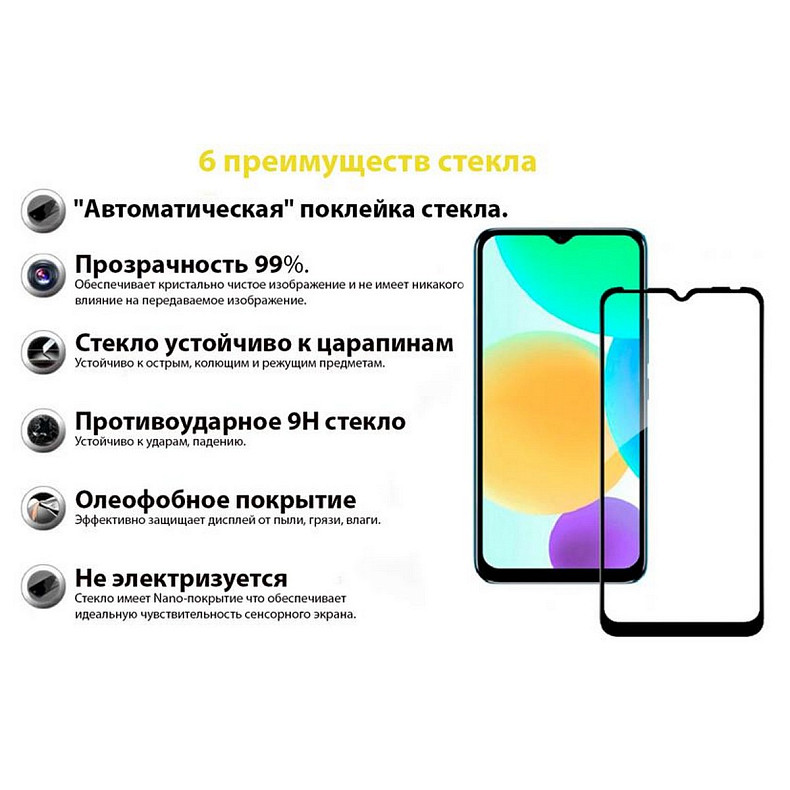 Защитное стекло BeCover для Infinix Smart 6 (X6511B) Black (707602)