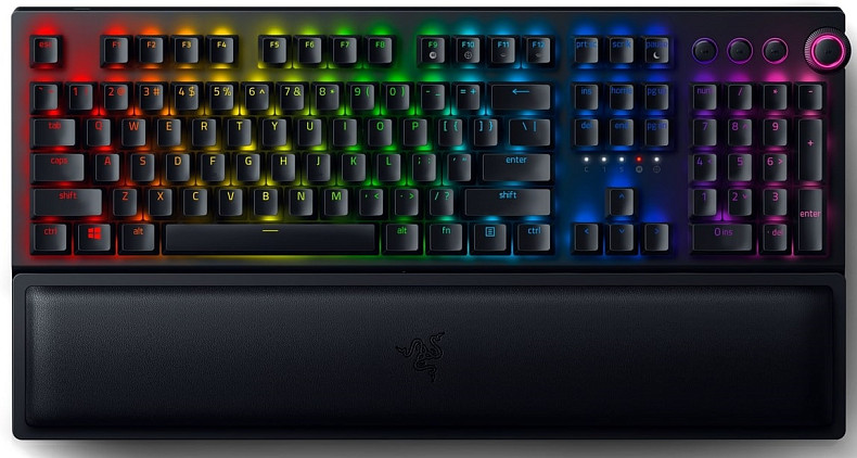 Клавіатура Razer BlackWidow V3 Pro Green Switch WL / BT / USB RU RGB, Black (RZ03-03530800-R3R1)