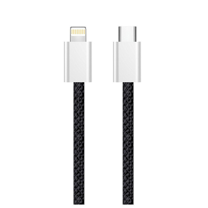 Кабель ColorWay Lightning + Type-C USB (M/M), 3.0 А, 1 м, Black (CW-CBPDCL061-BK)