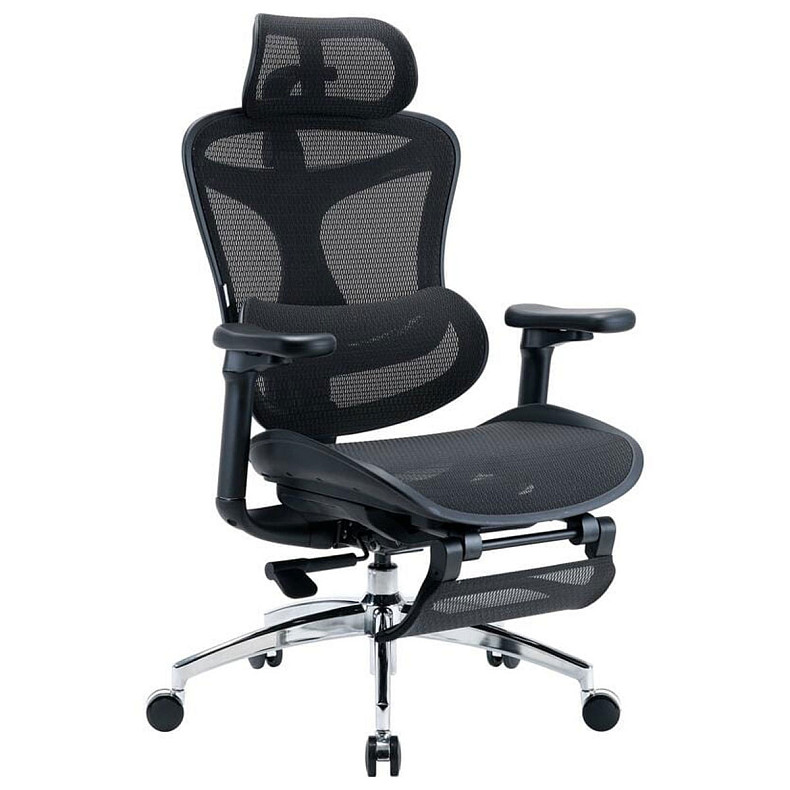 Крісло офісне з підставкою для ніг Sihoo DORO C300L Mesh Black