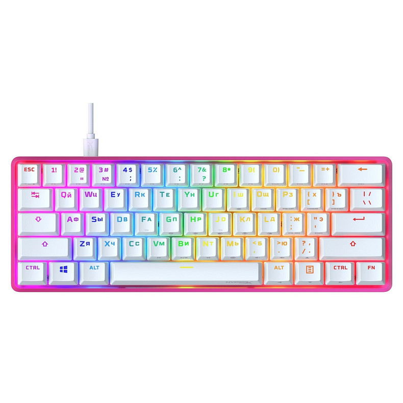 Клавіатура HyperX Alloy Origin 60 Red USB RGB ENG/RU, Pink