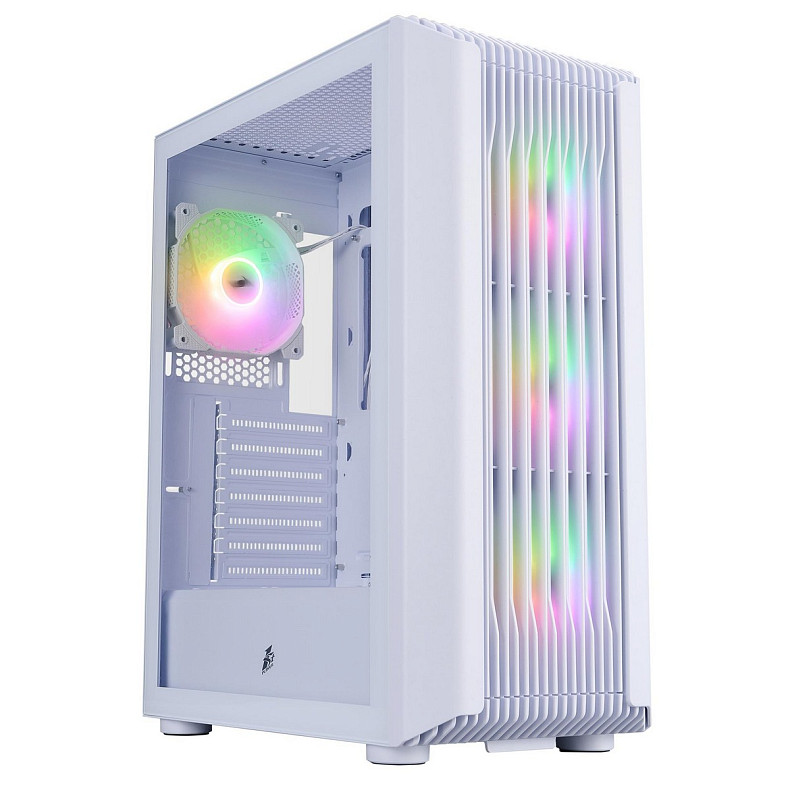 Корпус 1stPlayer H6-WH-4F7-W White без БП