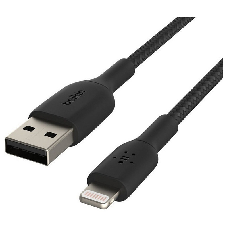 Кабель Belkin USB-A - Lightning, BRAIDED, 2m, black