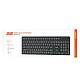 Клавиатура мембранная 2E KS260 106key, WL, EN/UK/RU, черный