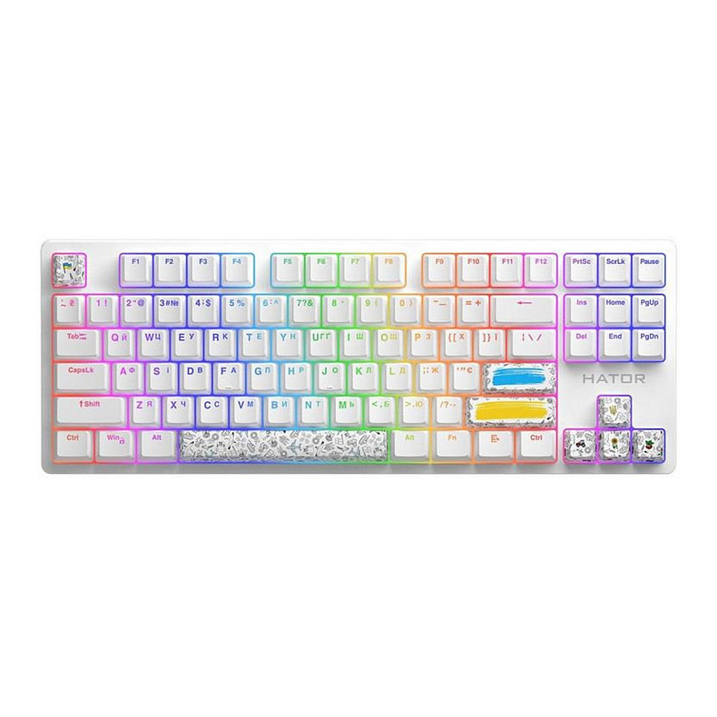 Клавиатура Hator Rockfall 2 Mecha TKL Authentic Edition White (HTK-531)