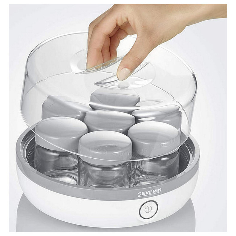 Йогуртниця Severin 13Вт, пластик, біло-сірий