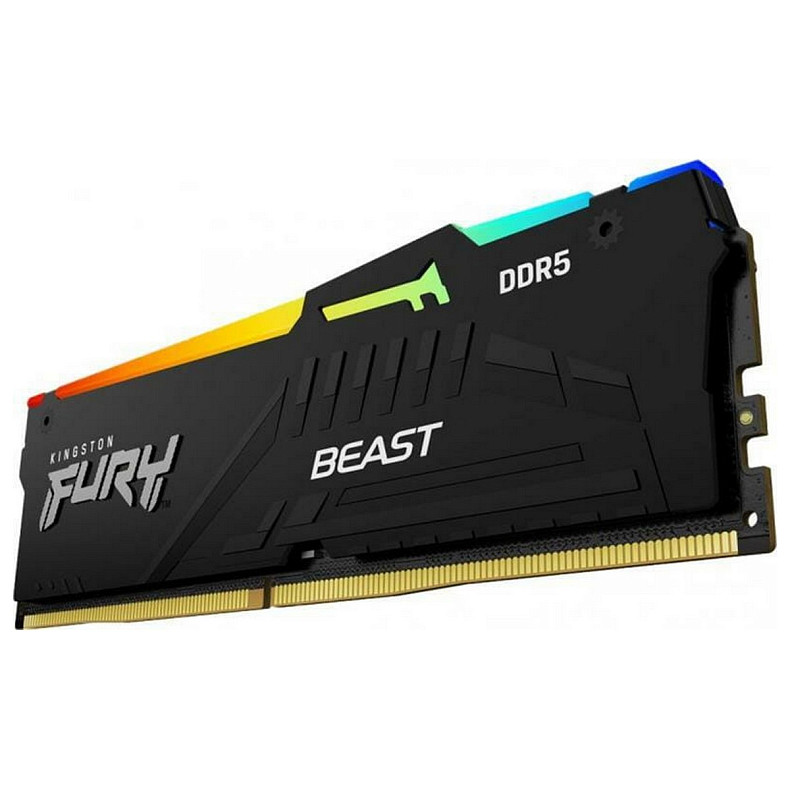 ОЗУ Kingston Fury Beast DDR5 32GB 5600MHz RGB Black (KF556C36BBE2A-32)