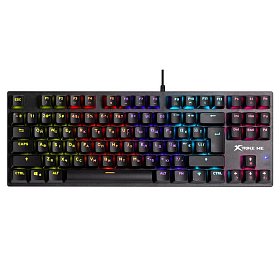 Игровая клавиатура механическая XTRIKE ME GK-983 UA 87кл. радужная LED подсветка, USB, черная