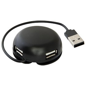 USB Hub Defender 1 Quadro Light 4-port USB2.0 пассивный, черный