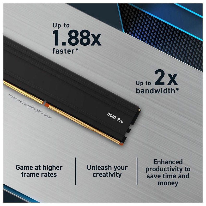 ОЗУ Crucial Pro DDR5 32GB/6000 (CP32G60C40U5BT)