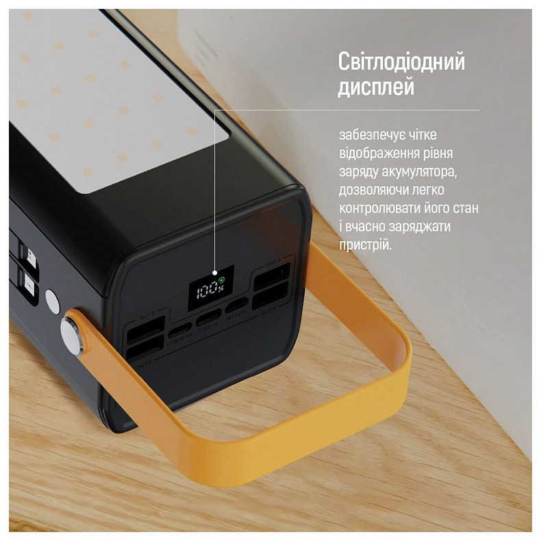 Универсальная мобильная батарея ColorWay LCD/Lamp 80000mAh Black (CW-PB800LPA8BK-PDD)