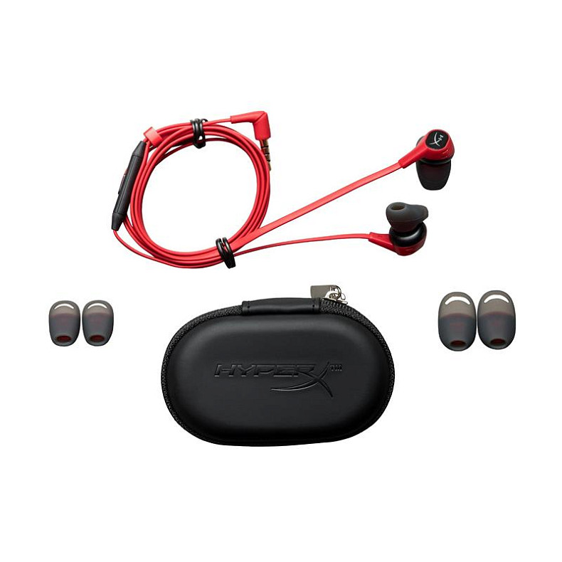 Гарнитура Kingston HyperX Cloud Earbuds Black/Red (HX-HSCEB-RD)