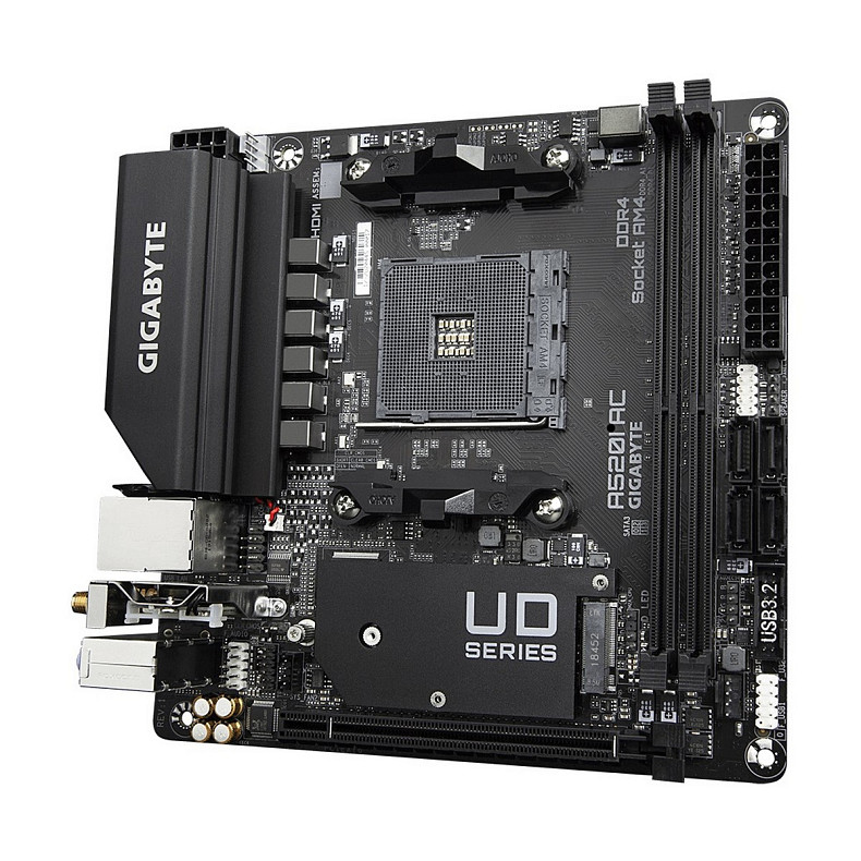 Материнська плата Gigabyte A520I AC Socket AM4