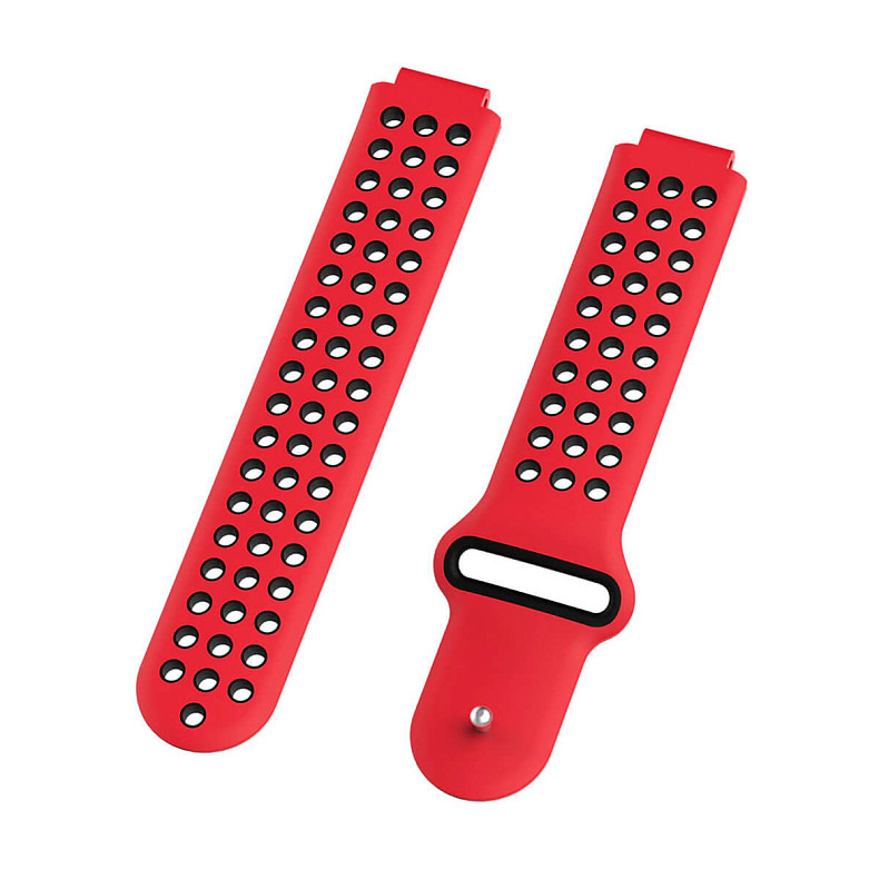 Силіконовий ремінець Universal 16 Nike-style Silicone Band Red/Black