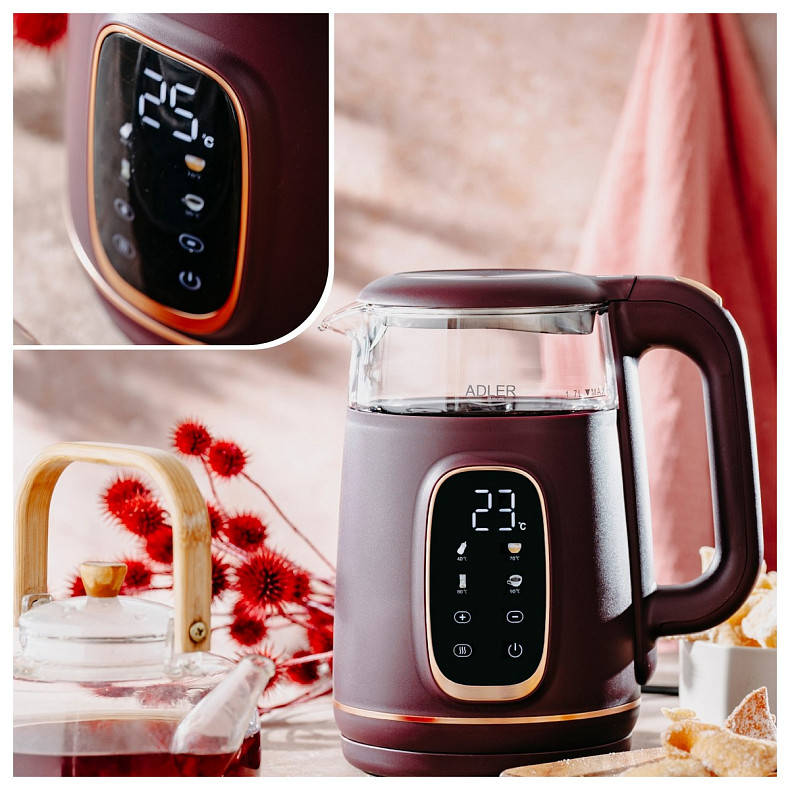 Електрочайник Adler AD 1305 burgundy